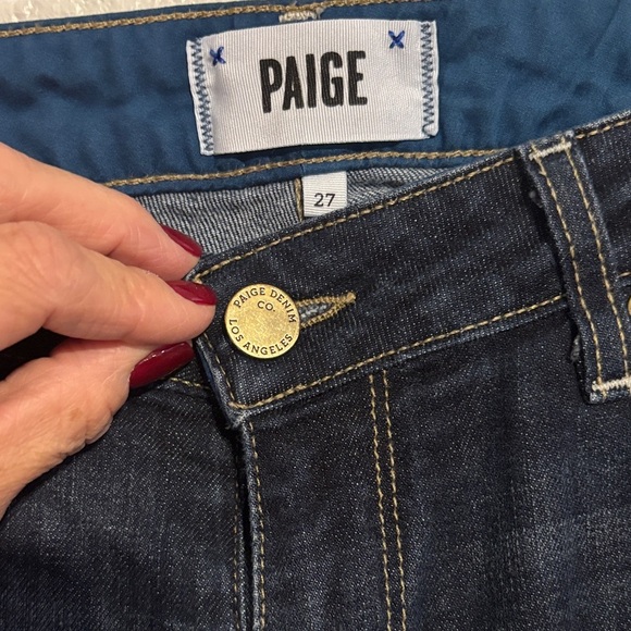 PAIGE Women's low-rise Dark Blue Jimmy Jimmy Skinny Jeans - Picture 2 of 6